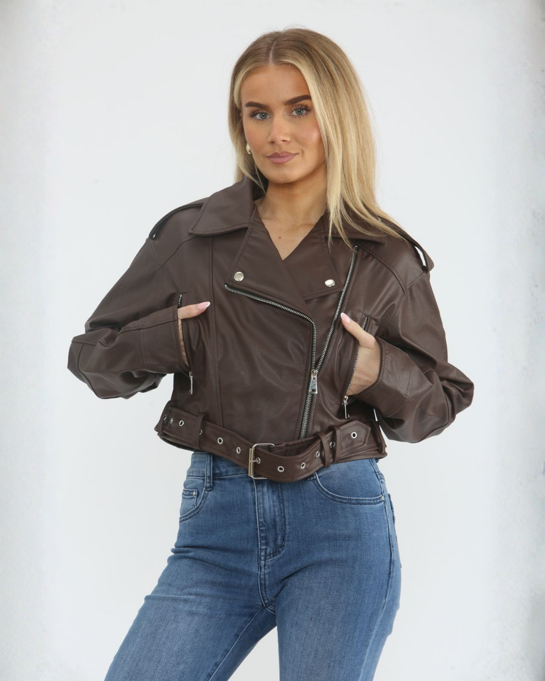 Cropped Biker Jacket