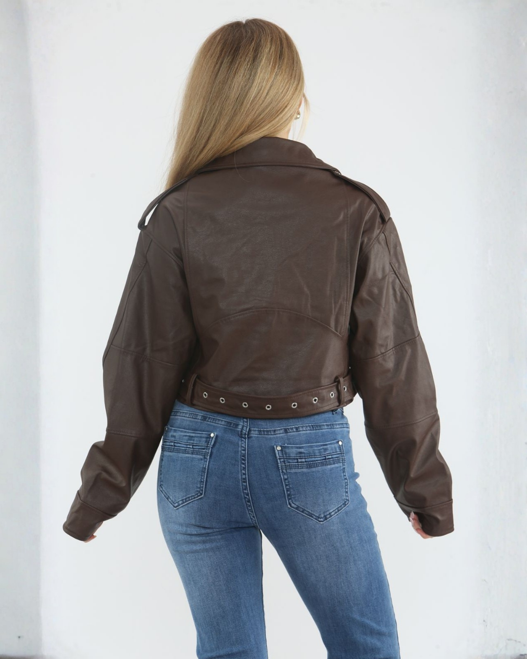 Cropped Biker Jacket