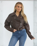 Cropped Biker Jacket