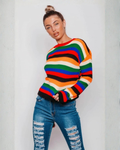 Rainbow Knit Sweater
