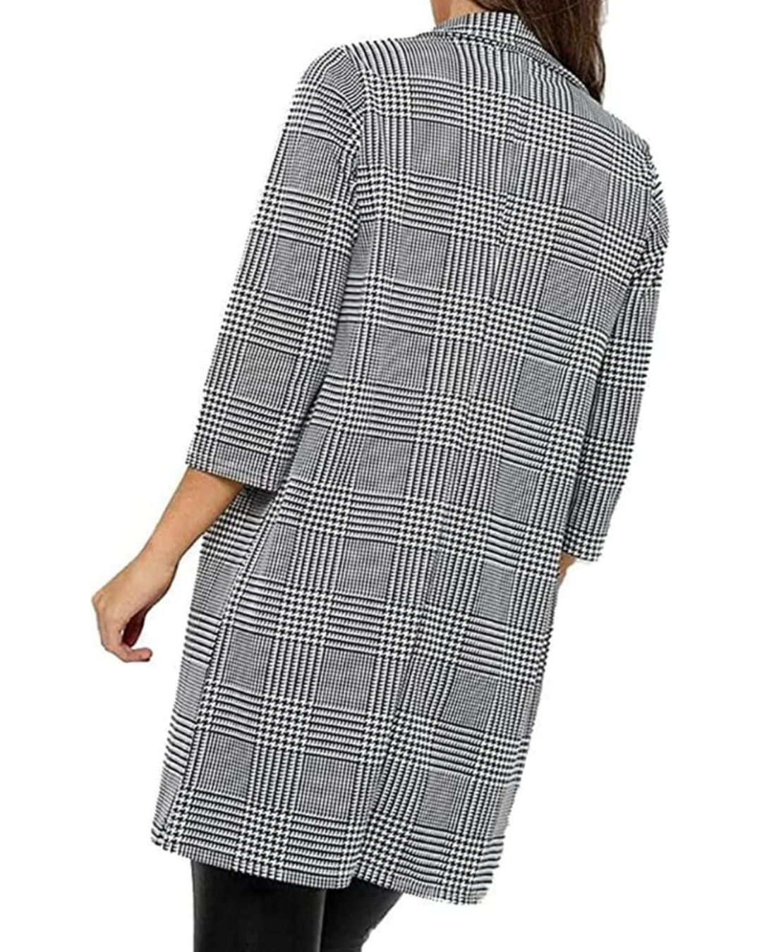 Checked Duster Blazer