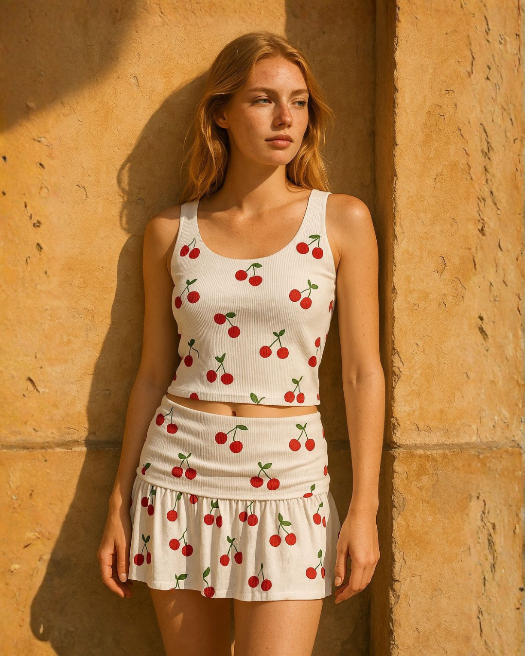 Cherry Print Vest