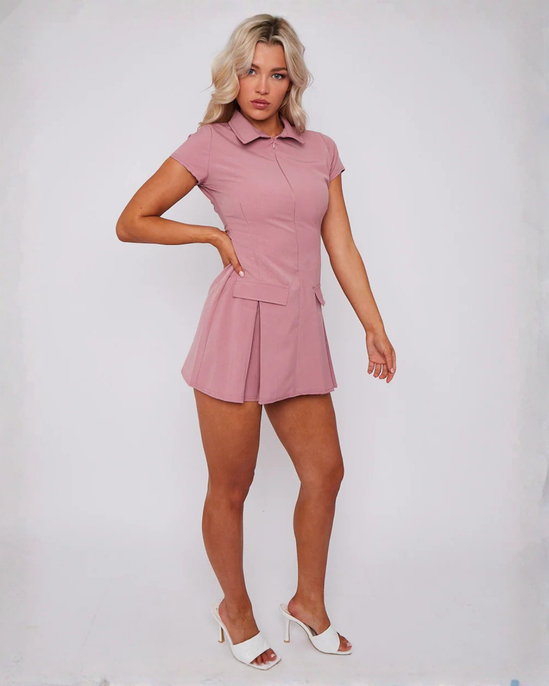 Zip A-Line Dress