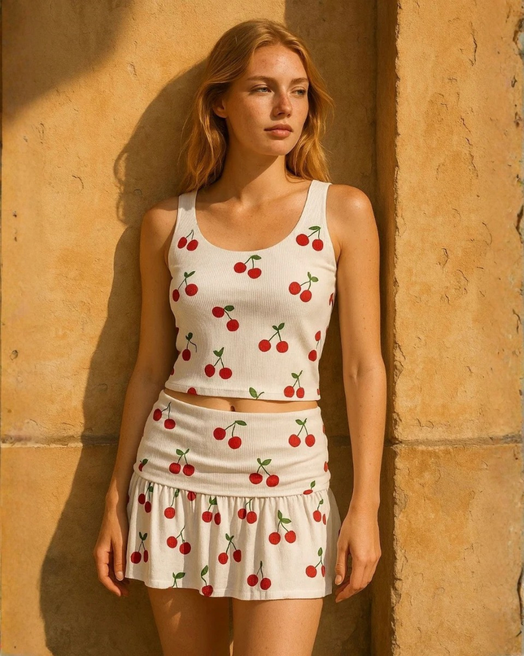 Cherry Print Vest