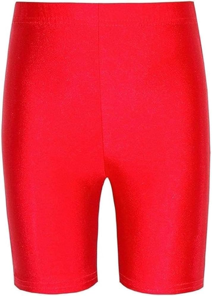 Women’s Disco Cycling Shorts – Shiny High-Waist Stretch Shorts