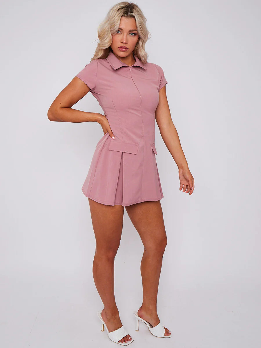 Zip Front A-Line Dress for Women – Stylish, Comfortable & Everyday Wear